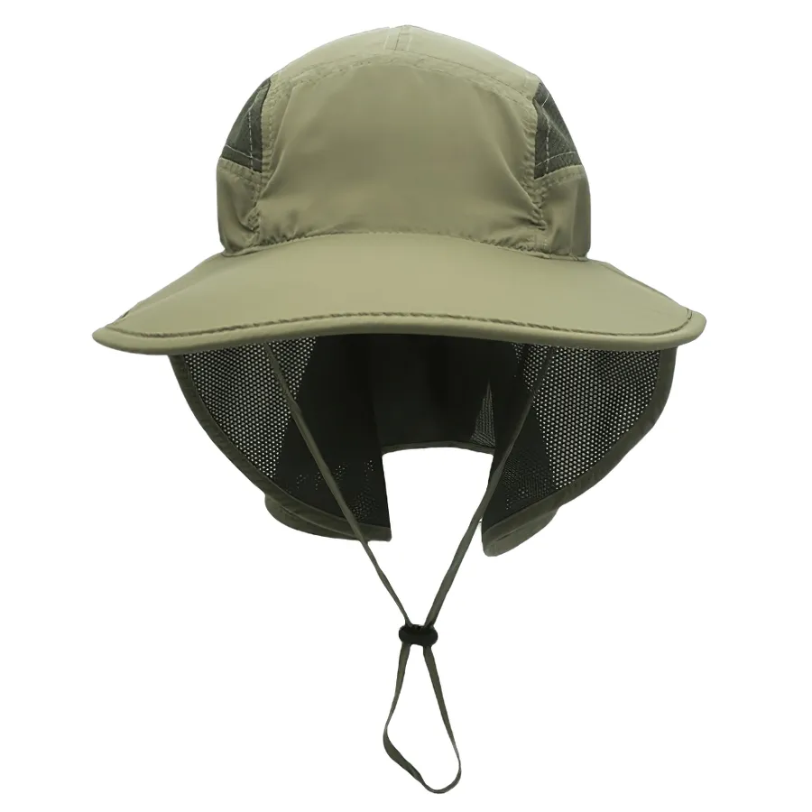 Multi-Functional Wide-Brimmed UV Sun Hat with Neck Protection - SF0388