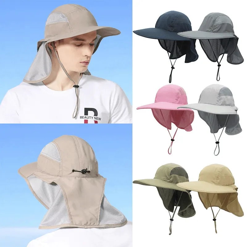 Multi-Functional Wide-Brimmed UV Sun Hat with Neck Protection - SF0388