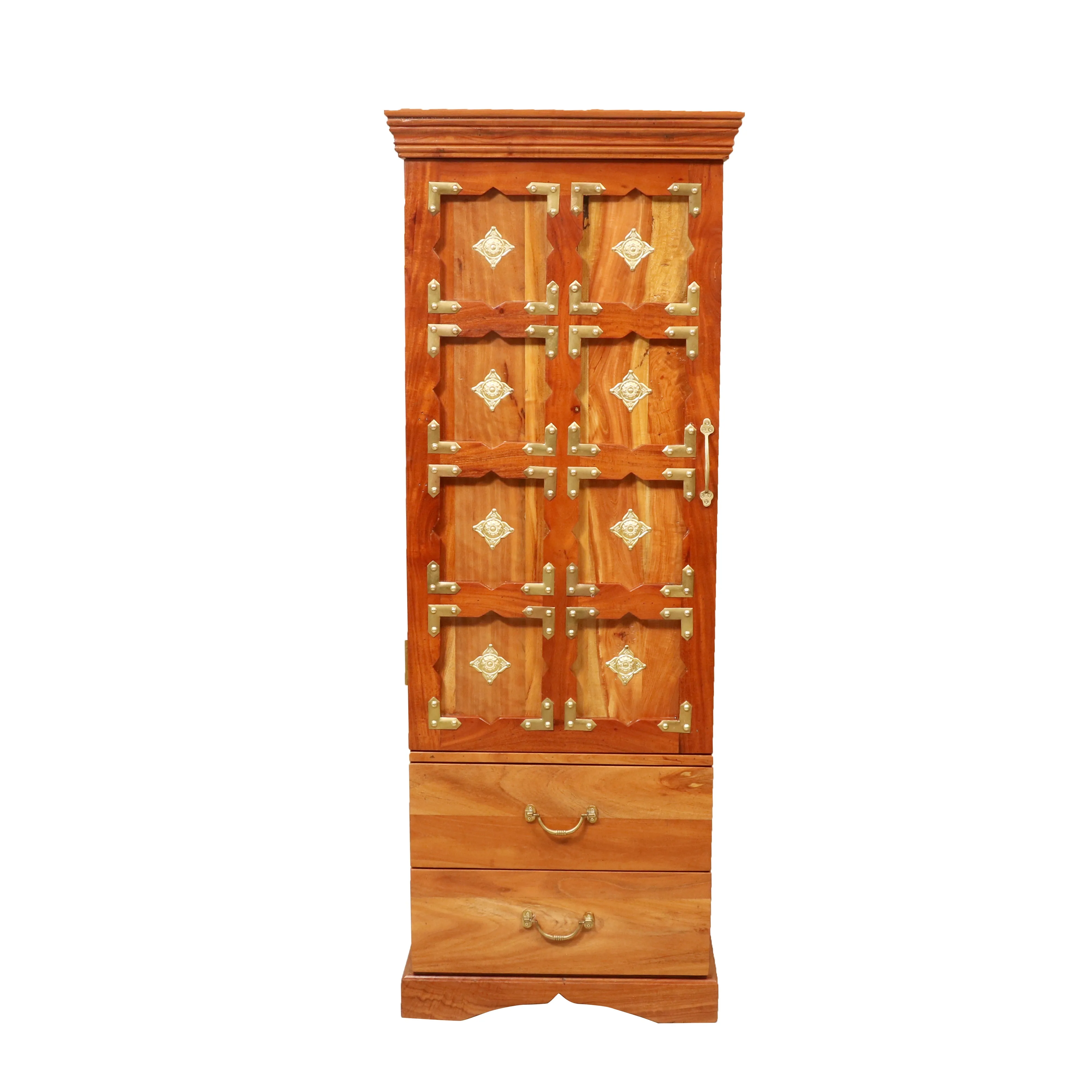 Natural Tone Solid Wood Rustic Cabinet