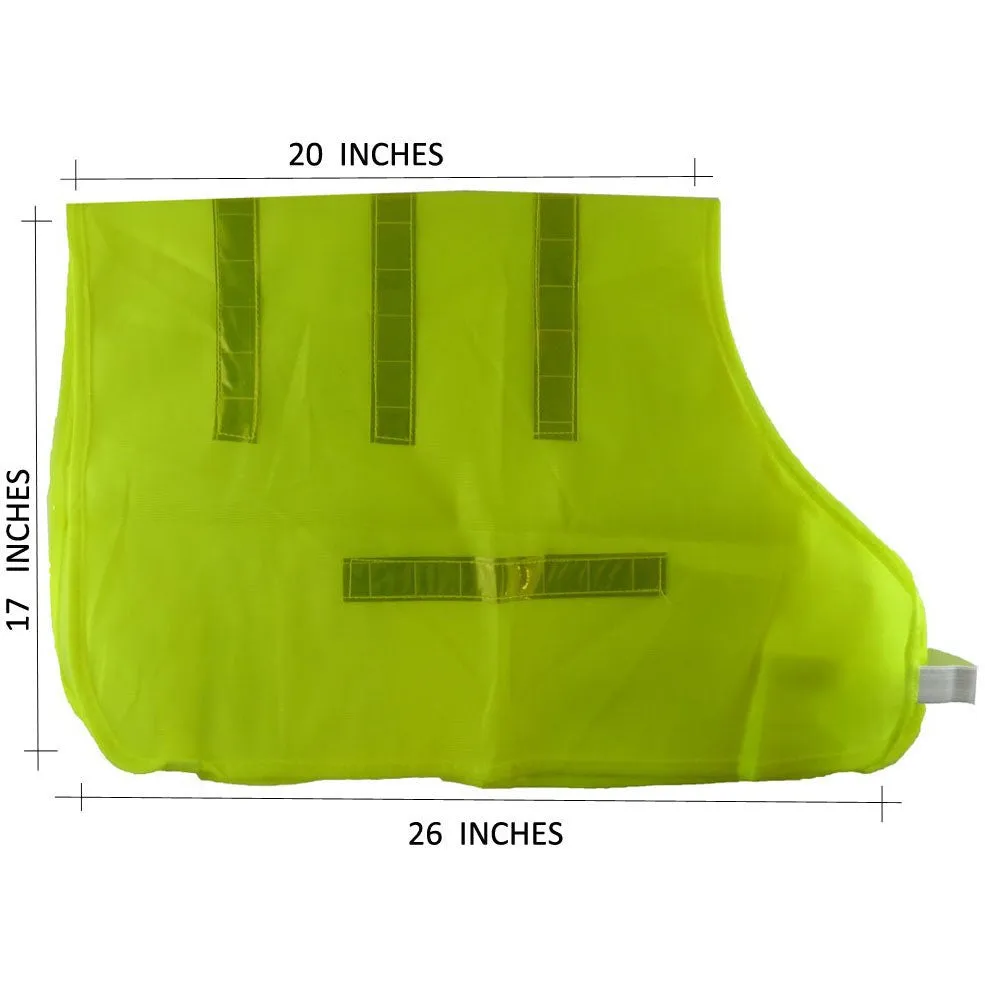 Neon Yellow Large Pet Saftey Vest With Reflective Strips  - PETVEST-01L