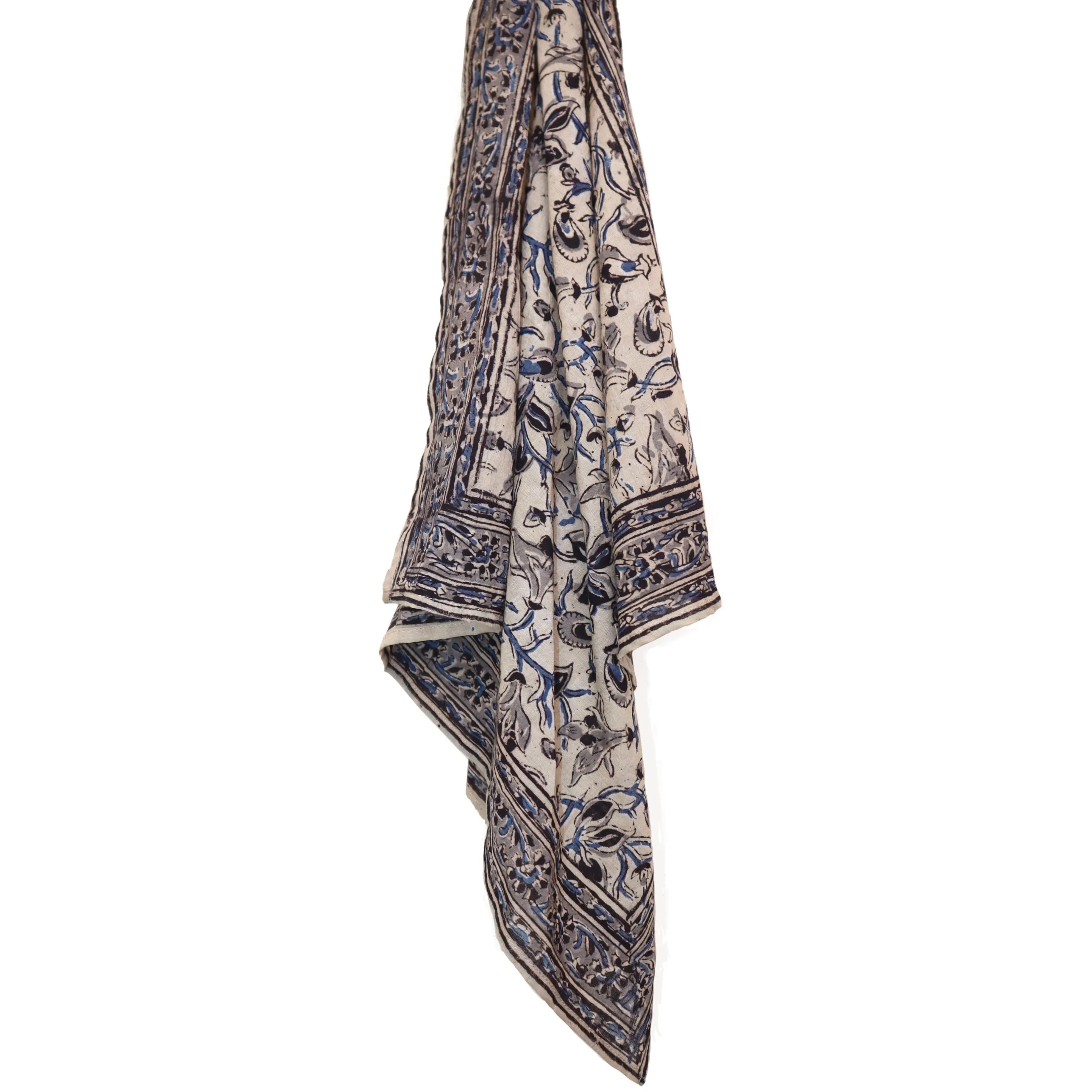 Ocean Breeze - Kalamkari Cotton Bandana (KK1419)