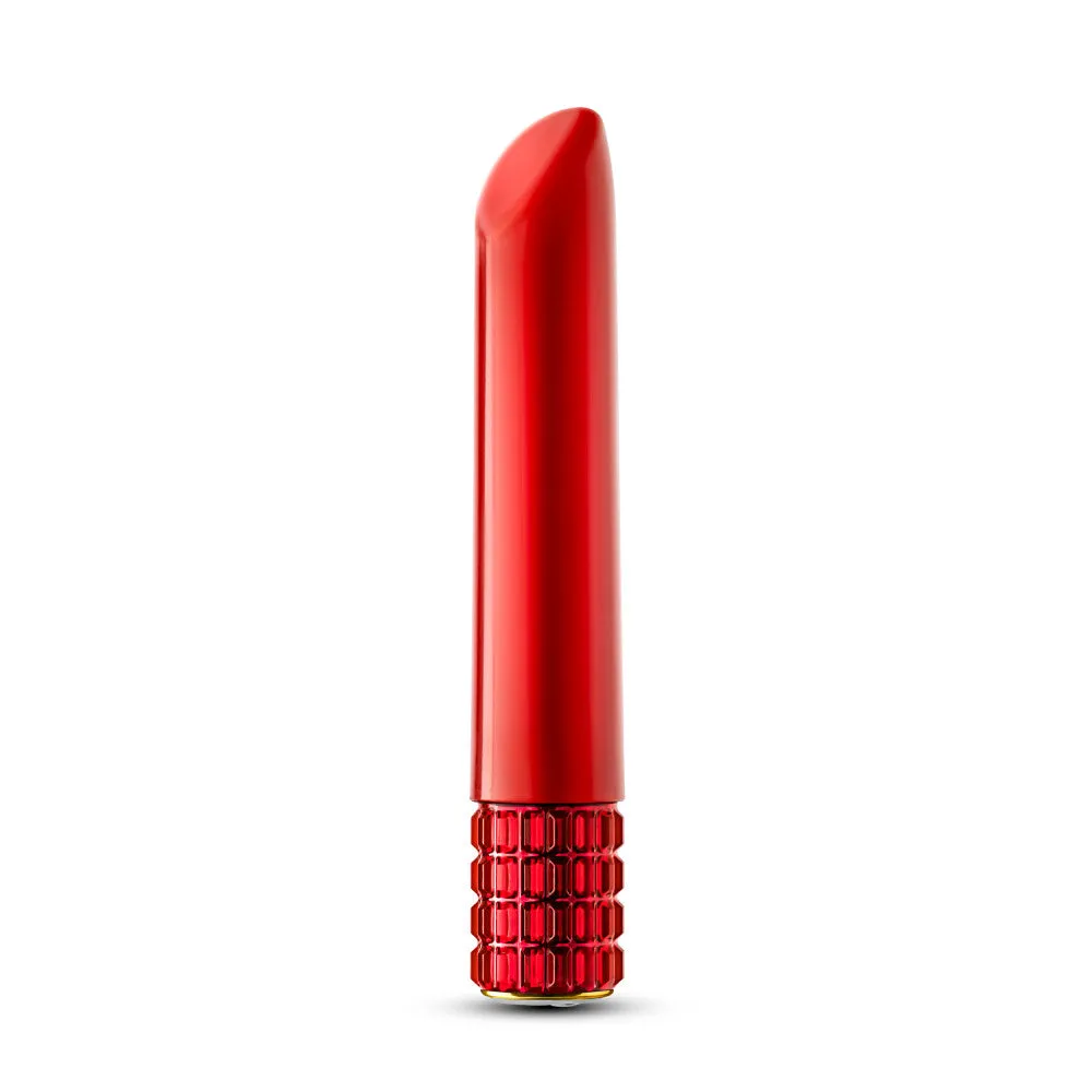 Oh My Gem | Desire 5 Inch Pocket-Sized Power Vibrator With Tapered Tip & Ruby Gem Base – In Red