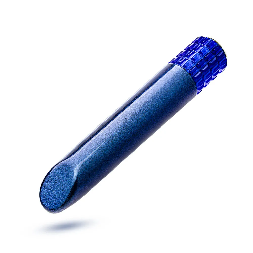 Oh My Gem | Mystery 5 Inch Pocket-Sized Power Vibrator With Tapered Tip & Sapphire Gem Base – In Blue