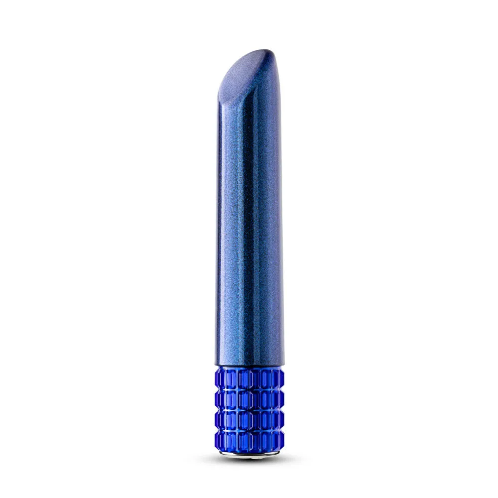 Oh My Gem | Mystery 5 Inch Pocket-Sized Power Vibrator With Tapered Tip & Sapphire Gem Base – In Blue