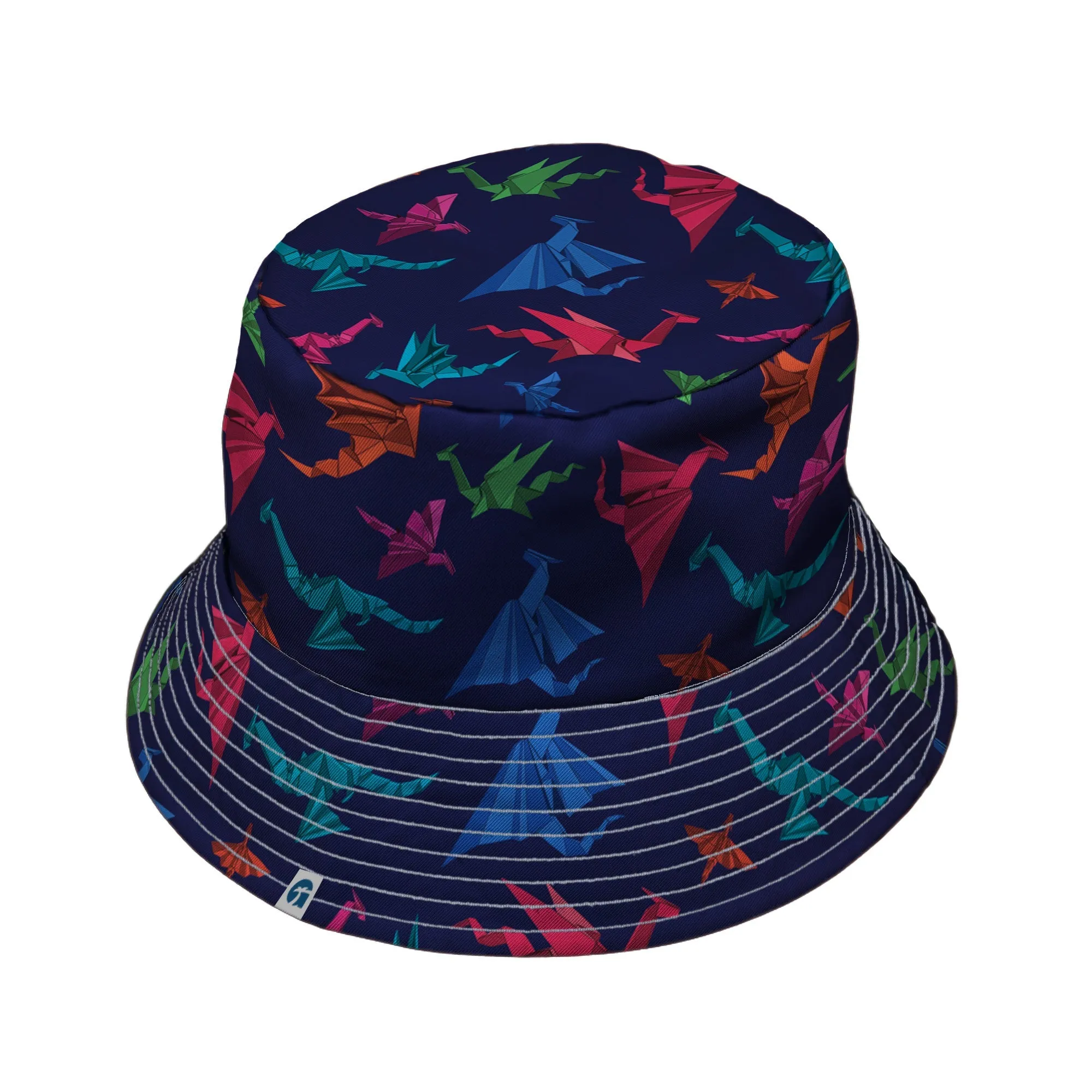 Origami Dragons Dark Bucket Hat