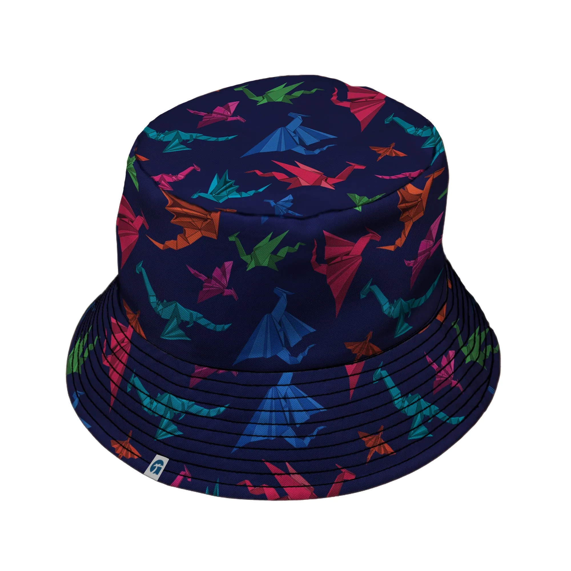 Origami Dragons Dark Bucket Hat