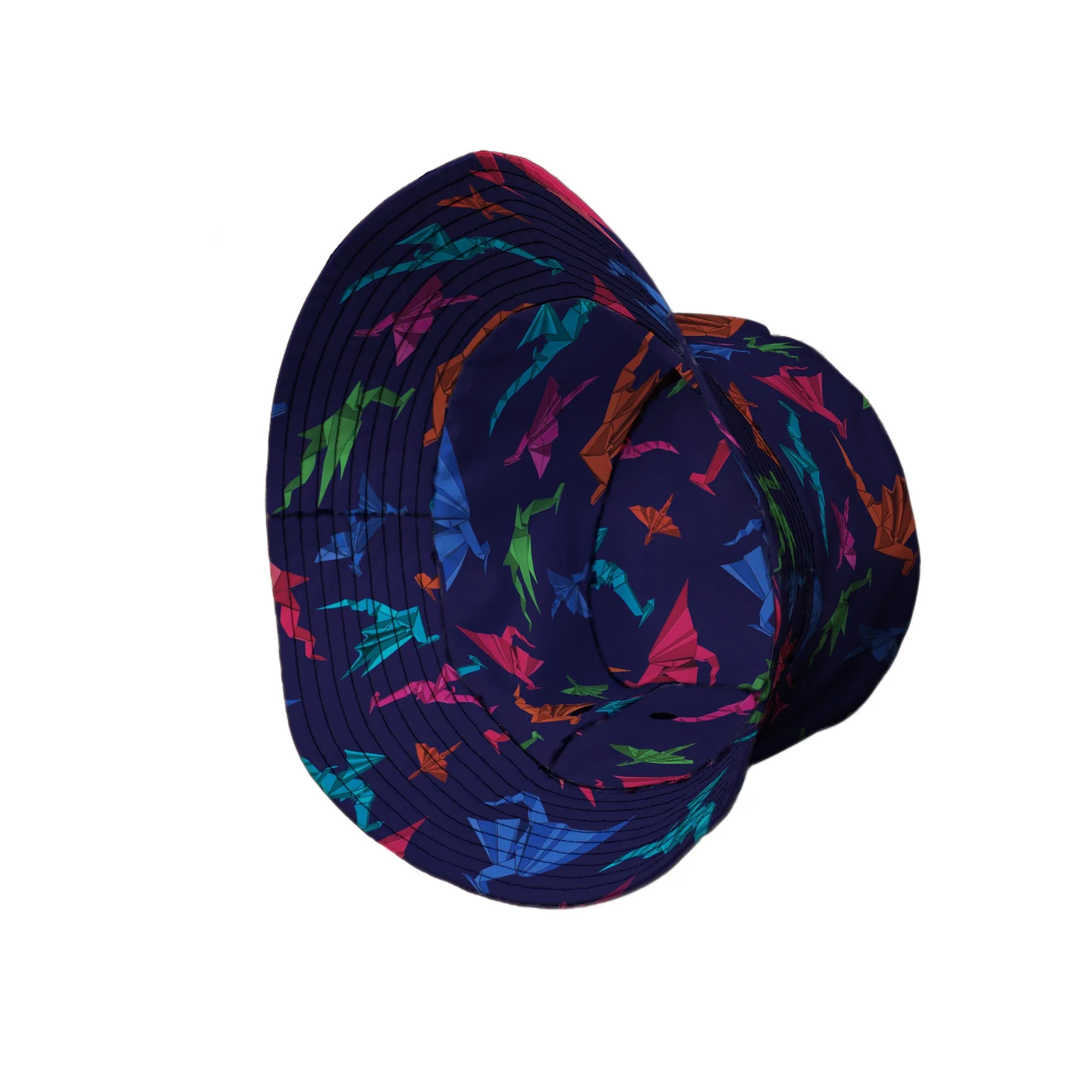 Origami Dragons Dark Bucket Hat