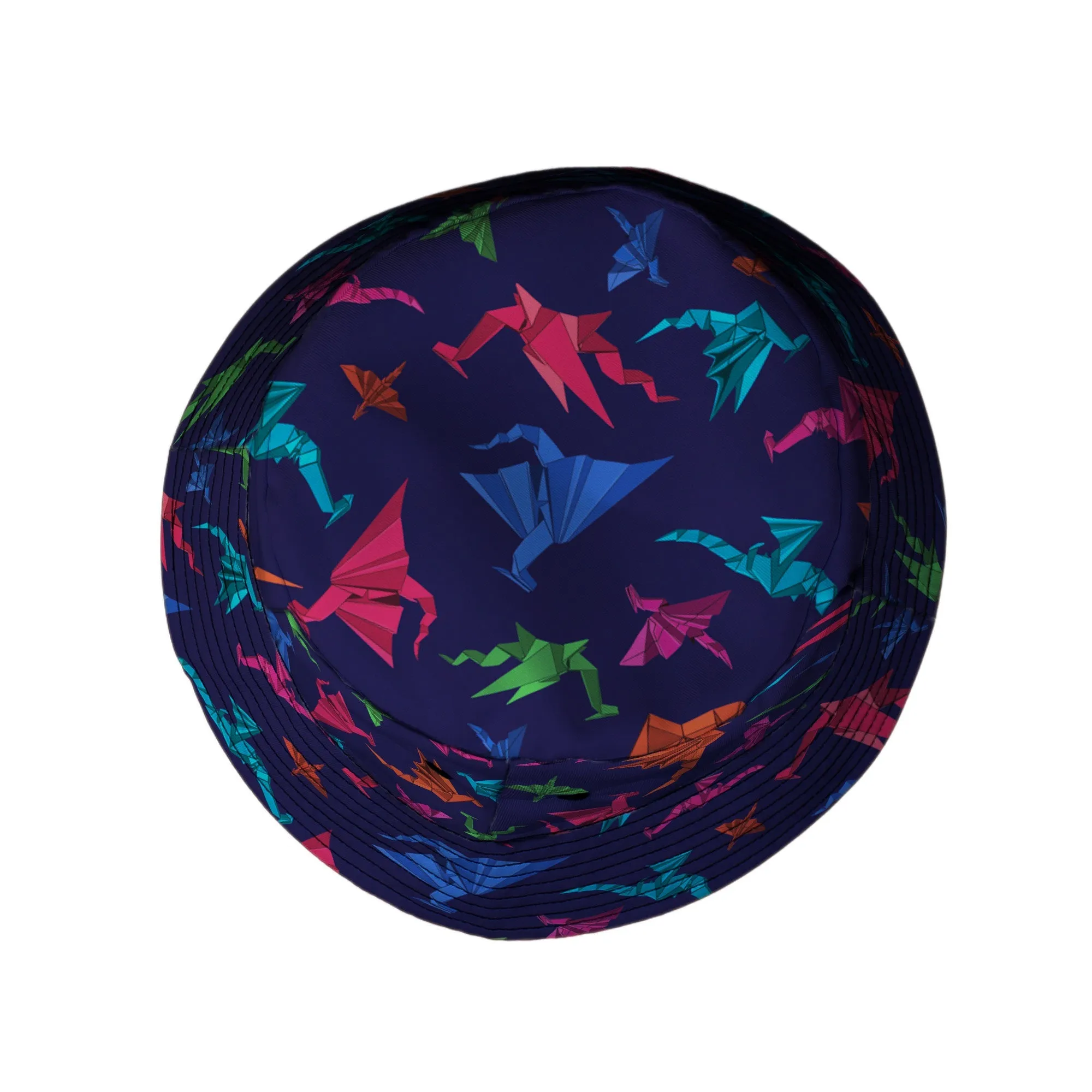 Origami Dragons Dark Bucket Hat