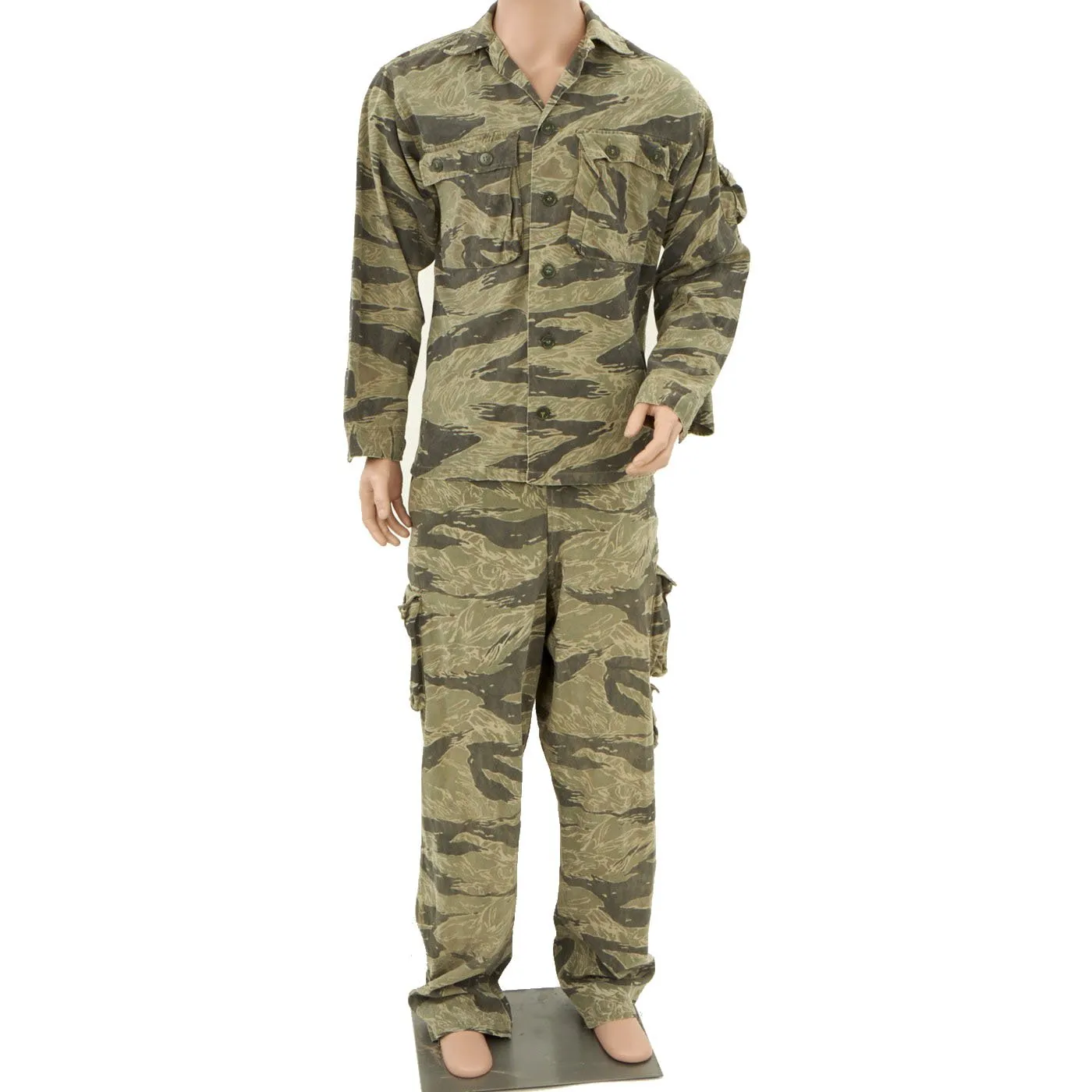 Original U.S. Vietnam War Japanese Made MACV-SOG Special Forces Tiger Stripe Camouflage Fatigue Uniform