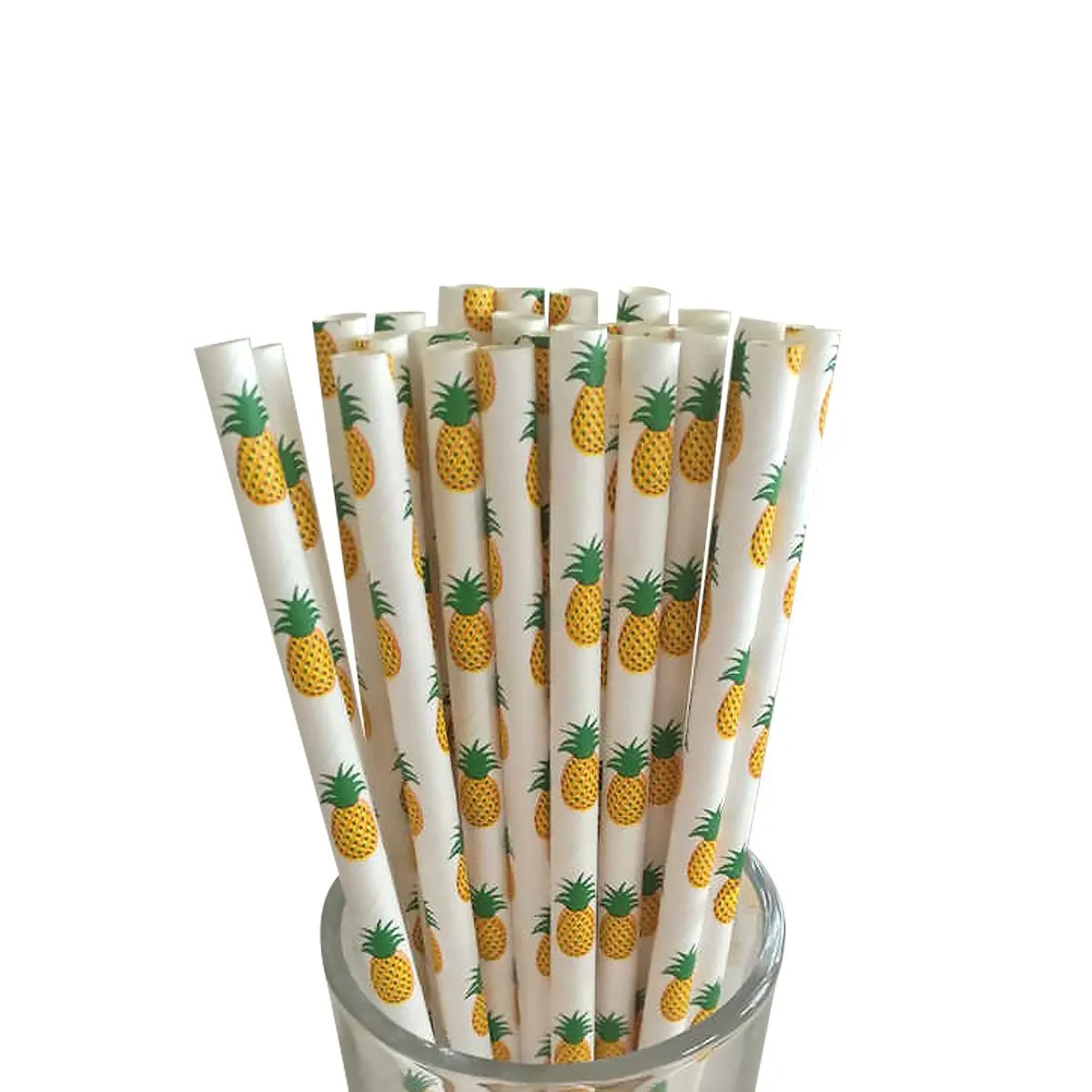 *Paper Straw Pack of 25, Pineapples