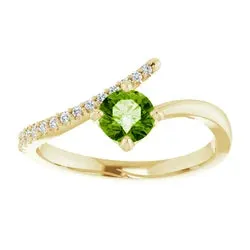 Peridot Bypass Ring