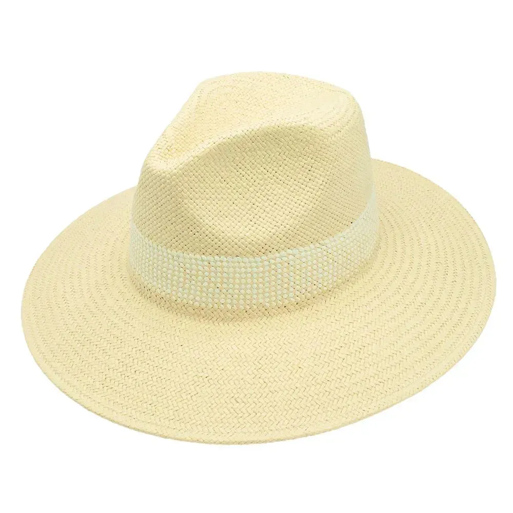 Peter Grimm Encanto - Wide Brim Straw Fedora Hat