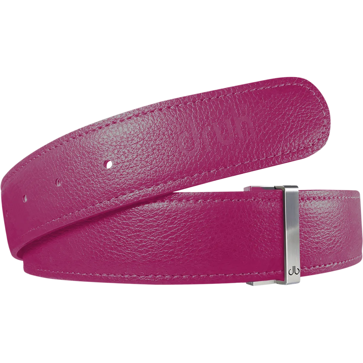 Pink Full Grain Texture Leather Belt