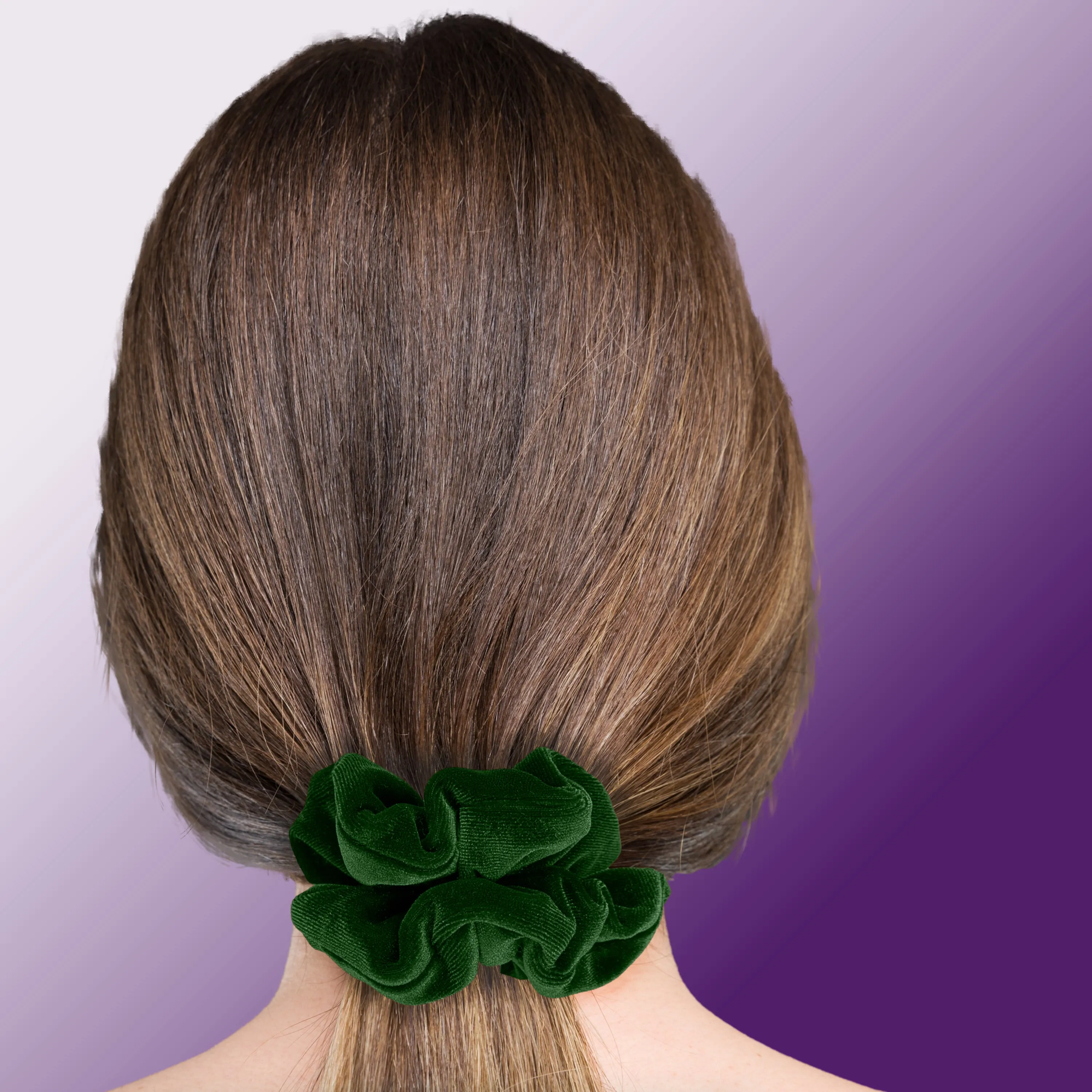 Plush Velvet Scrunchie Available in 3 Sizes Made in the USA Forest