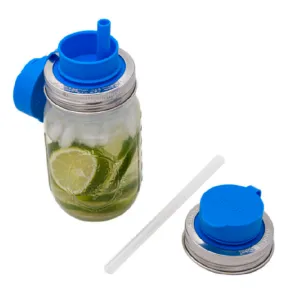 Pop Up Sippy Straw Regular mouth Mason Jar Lid