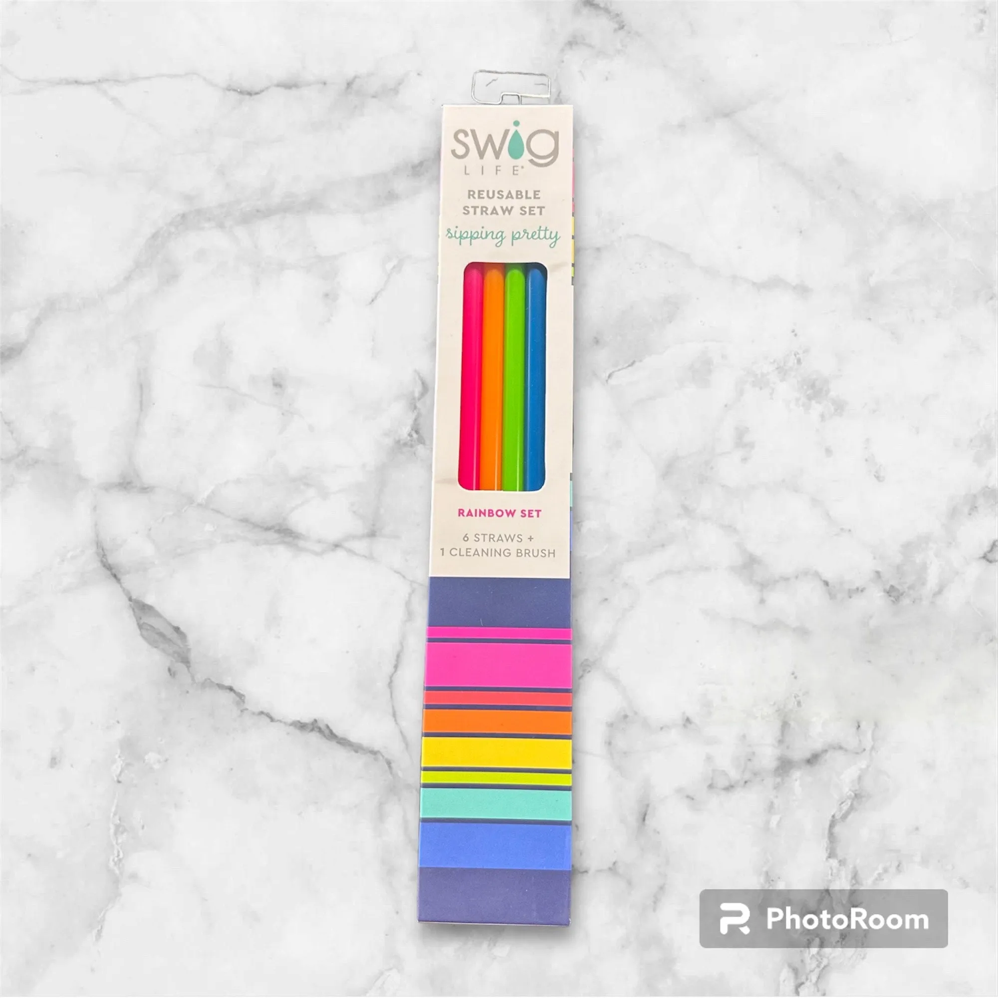 Rainbow Reusable Straw Set