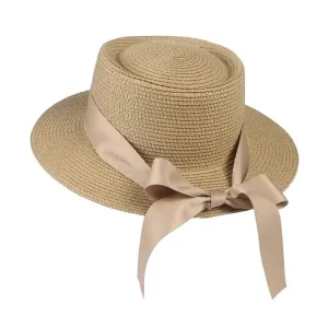 Ribbon Wide Brim Panama Summer Hat