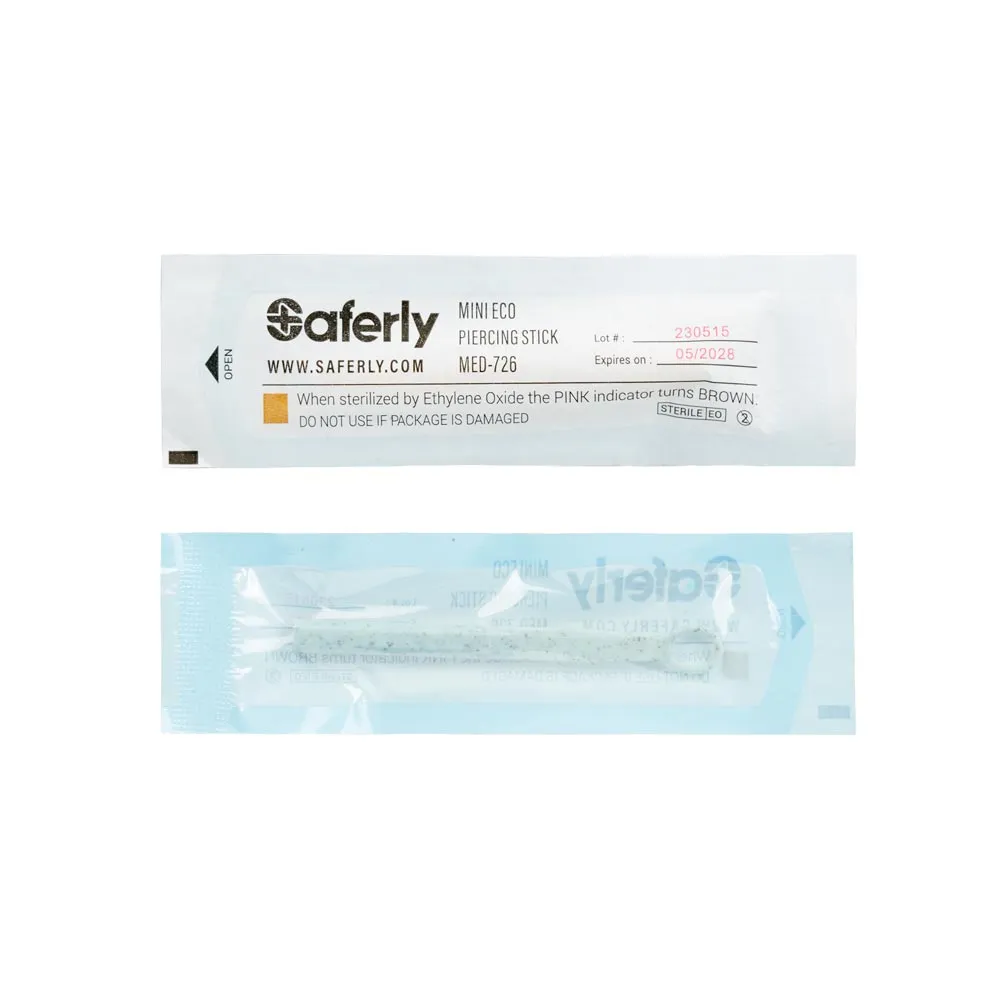 Saferly Biodegradable Mini Eco Piercing Stick — Box of 50