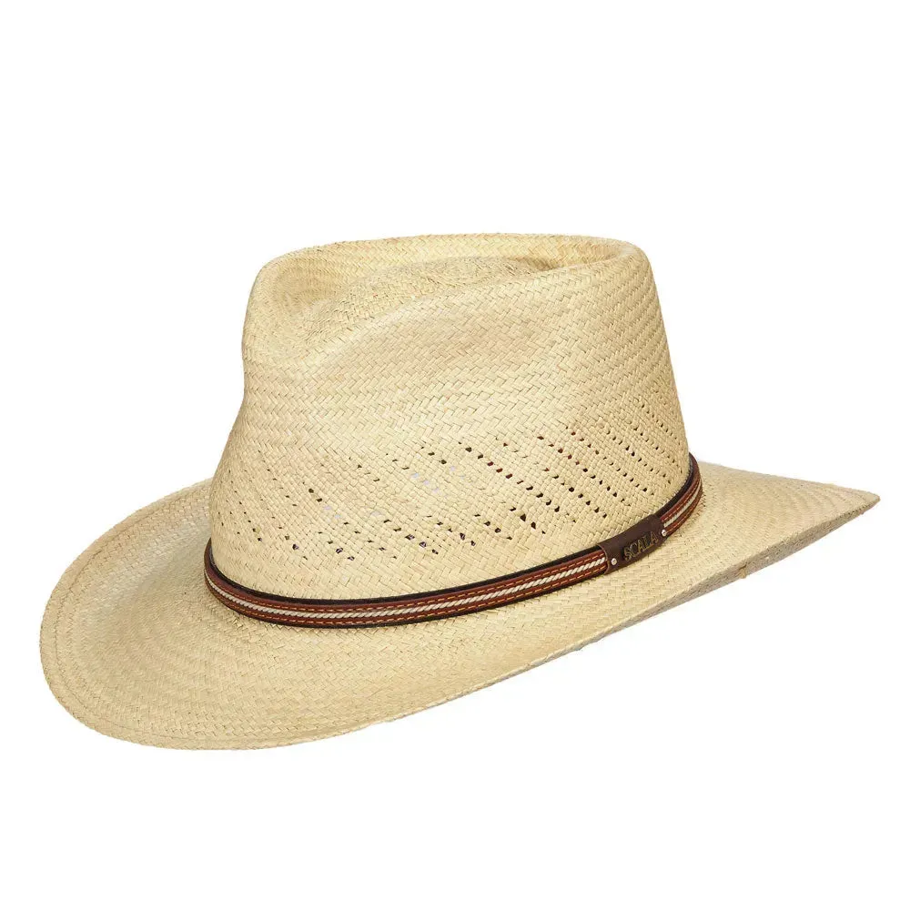 Scala Aurburn - Panama Straw Fedora Hat