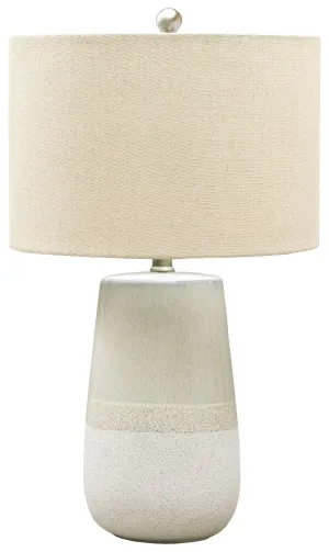 Shavon - Beige / White - Ceramic Table Lamp