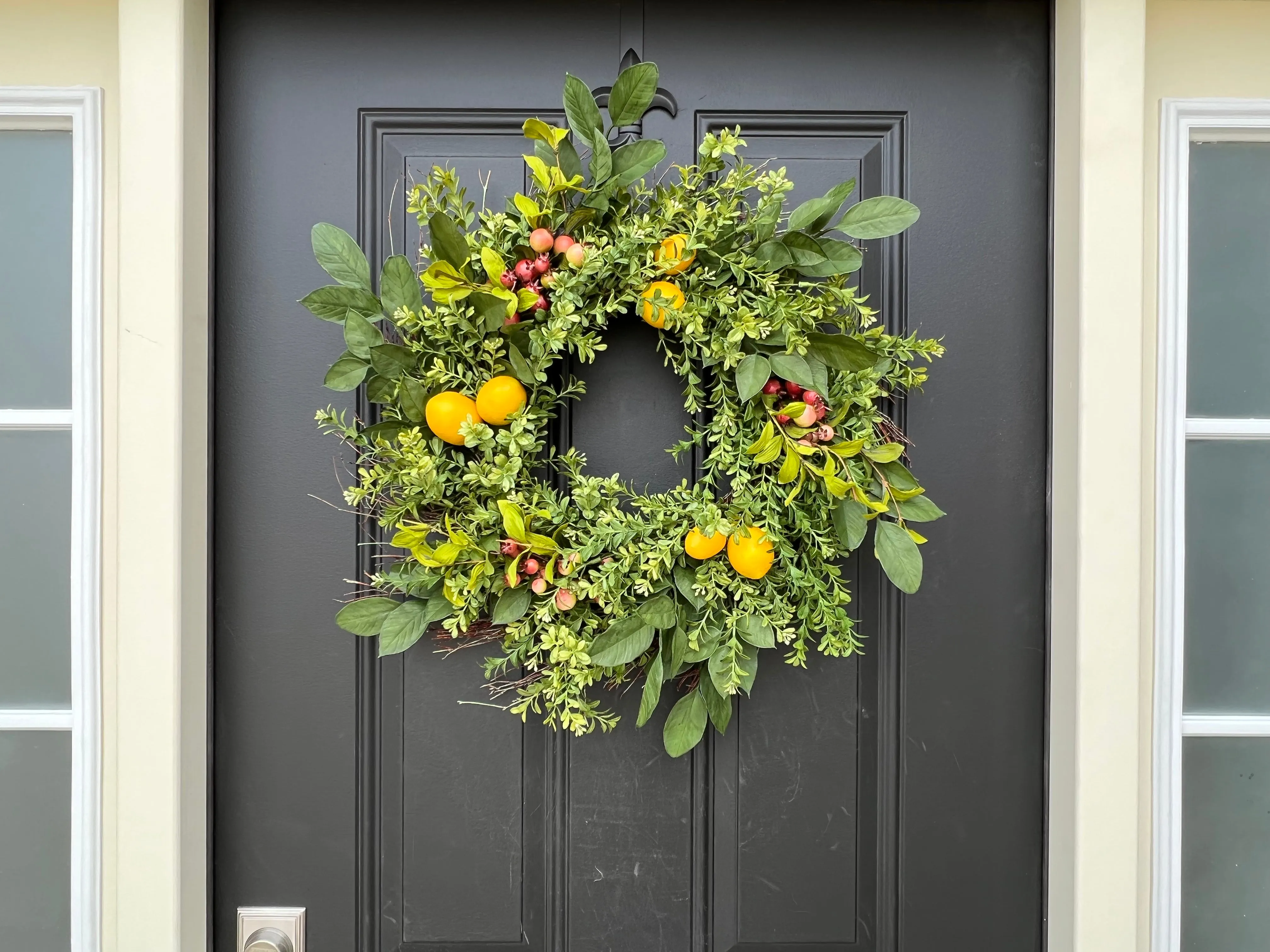 Simple Rustic Lemon Wreath