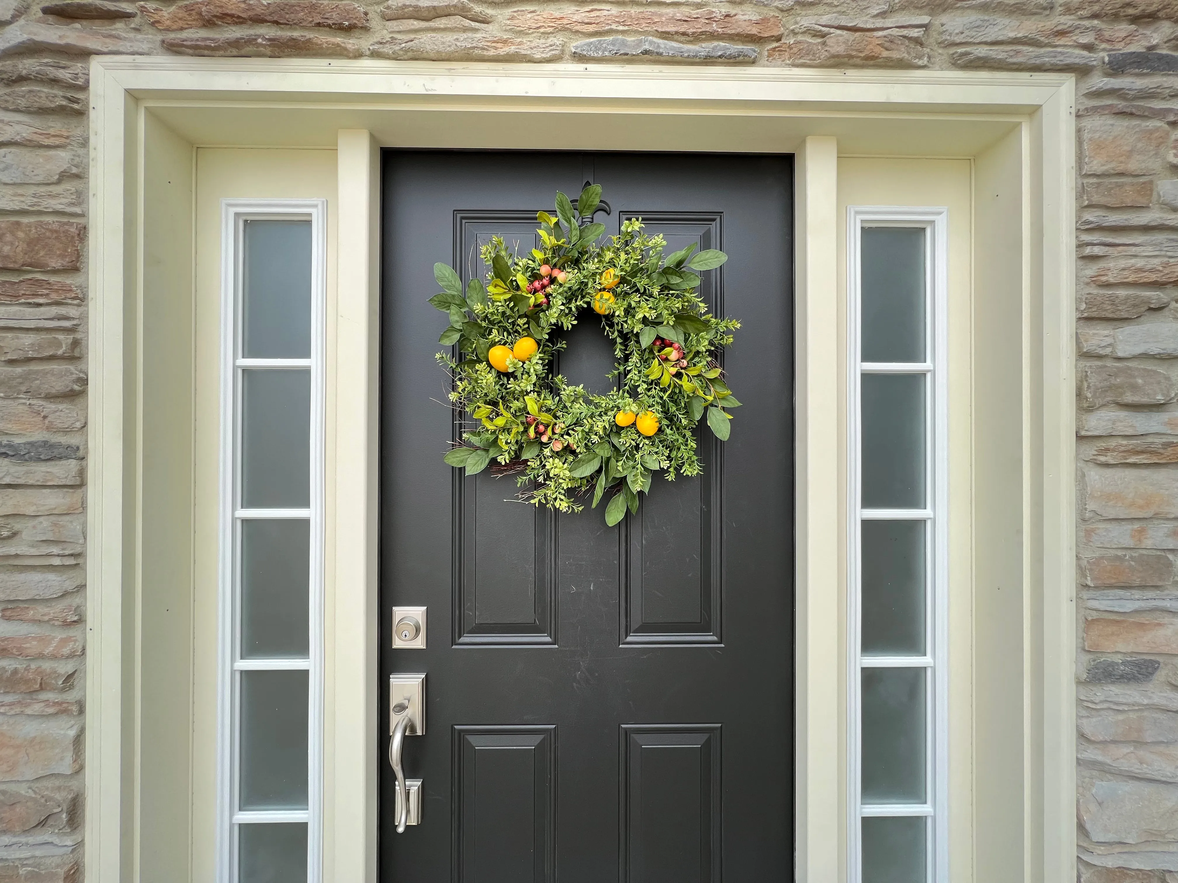 Simple Rustic Lemon Wreath