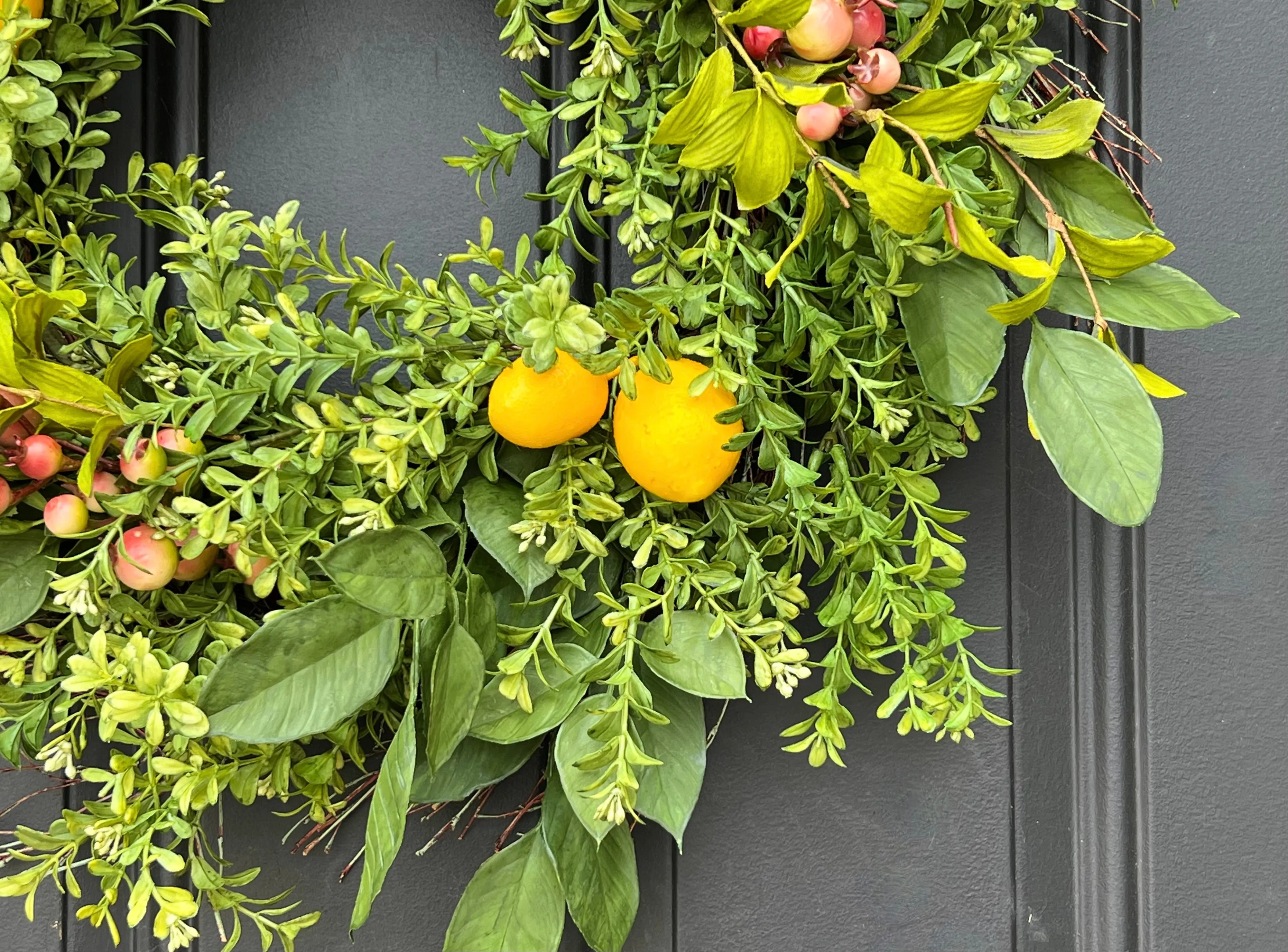 Simple Rustic Lemon Wreath