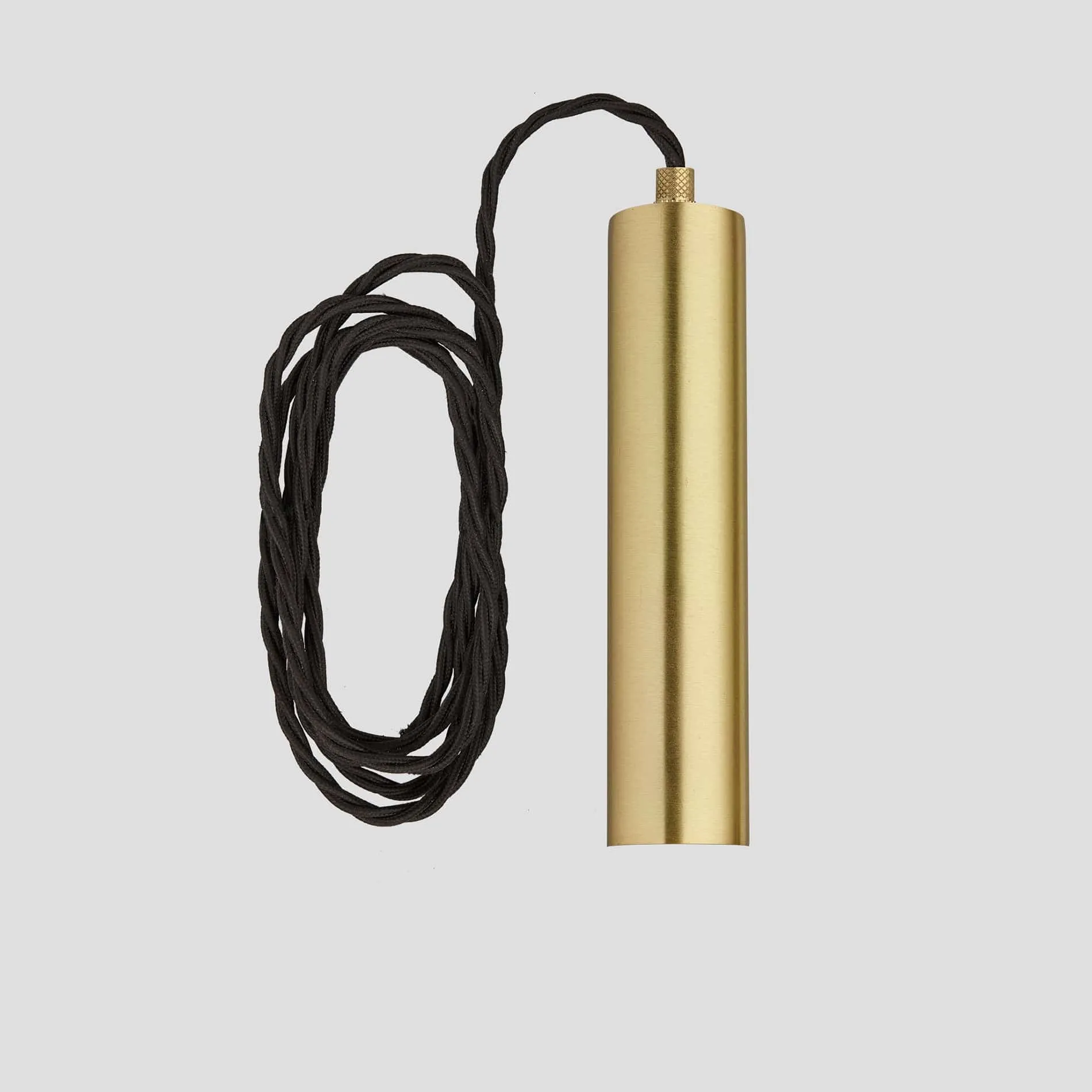 Sleek Cylinder 9 Wire Cluster Lights - Brass