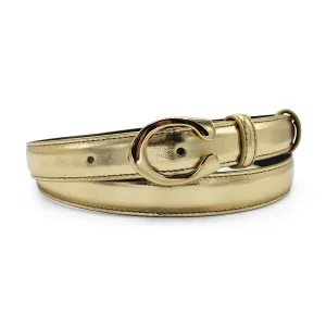 Slim Gold Metallic C Belt