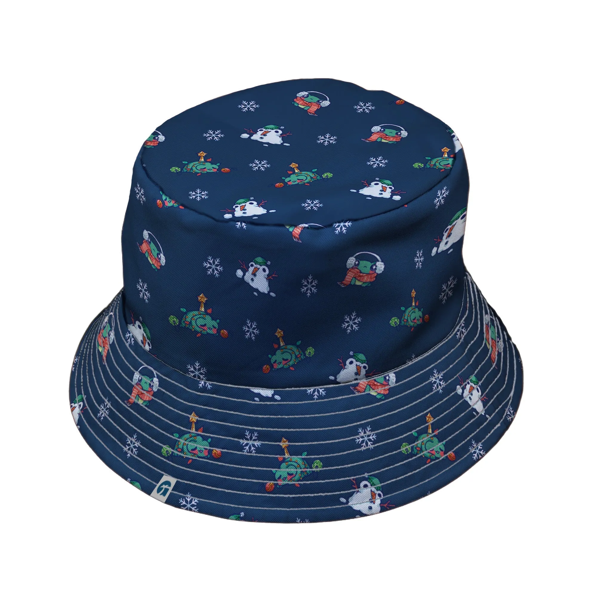 Snowing Frogs Chilly Night Bucket Hat