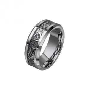 Stainless Steel Tungsten Filigree Ring R3863