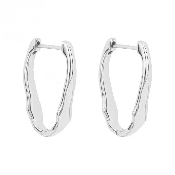 Sterling Silver Platinum Earrings E6362