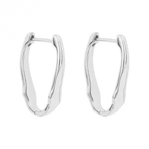 Sterling Silver Platinum Earrings E6362