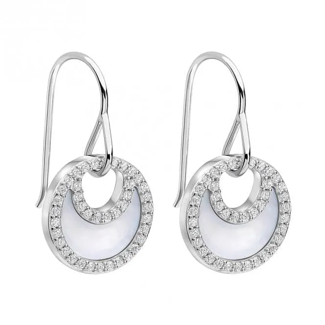 Sterling Silver Platinum Earrings E6377W