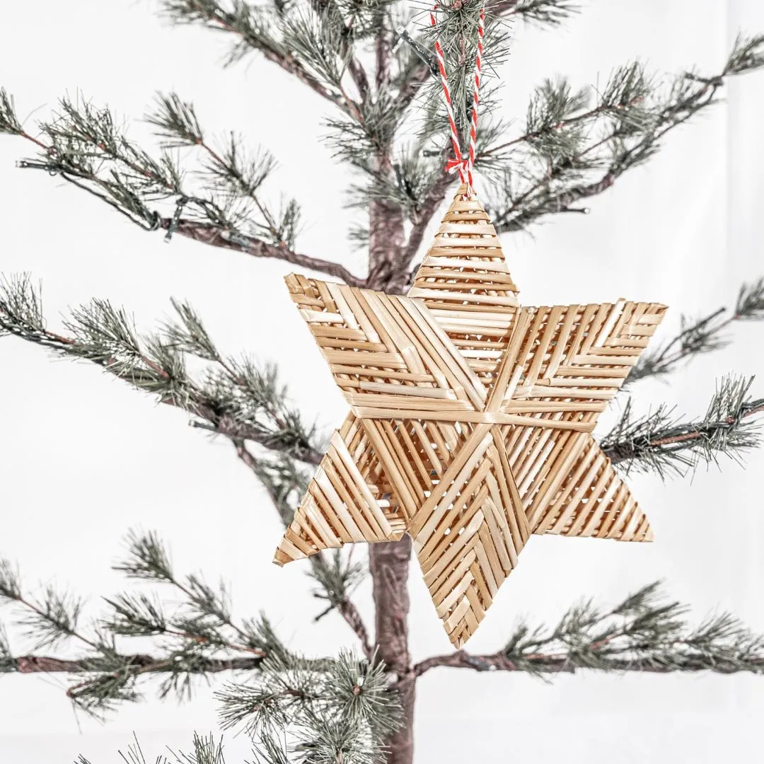 Straw Christmas Star | Six-pointed