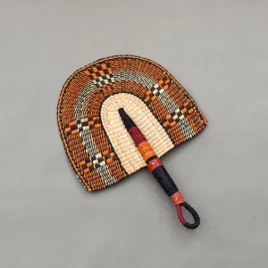 Straw Hand Fan, Bolga Fan - B003