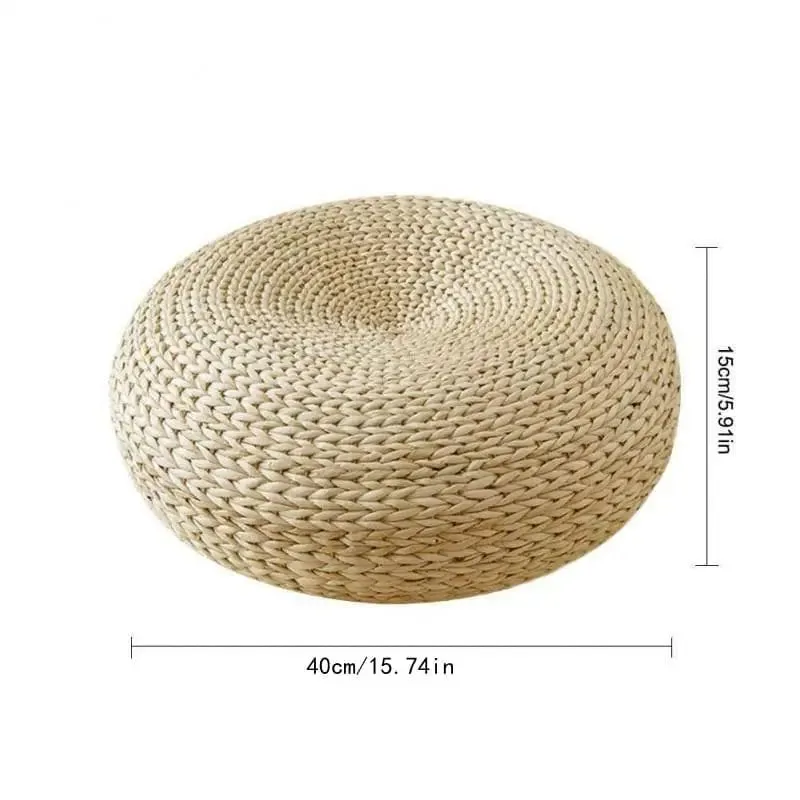 Straw Round Pouf Tatami