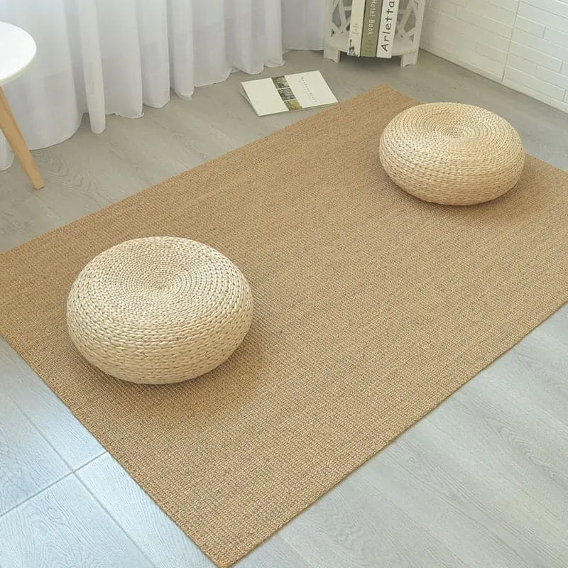 Straw Round Pouf Tatami