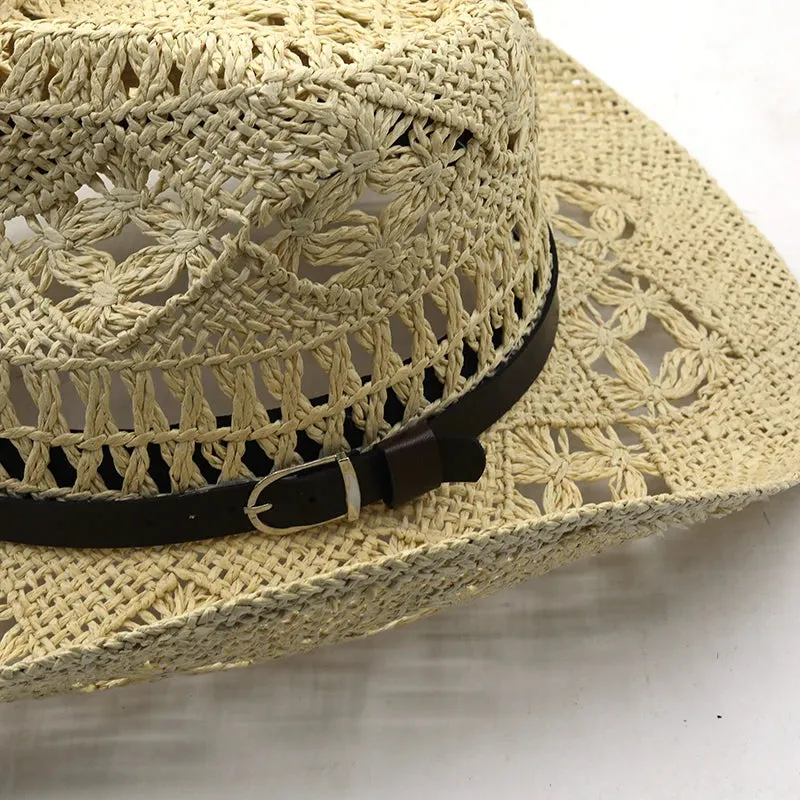 Summer Hand-woven Western Cowboy Straw Hats