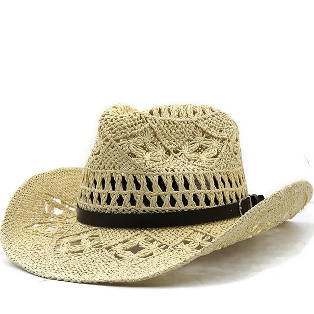 Summer Hand-woven Western Cowboy Straw Hats