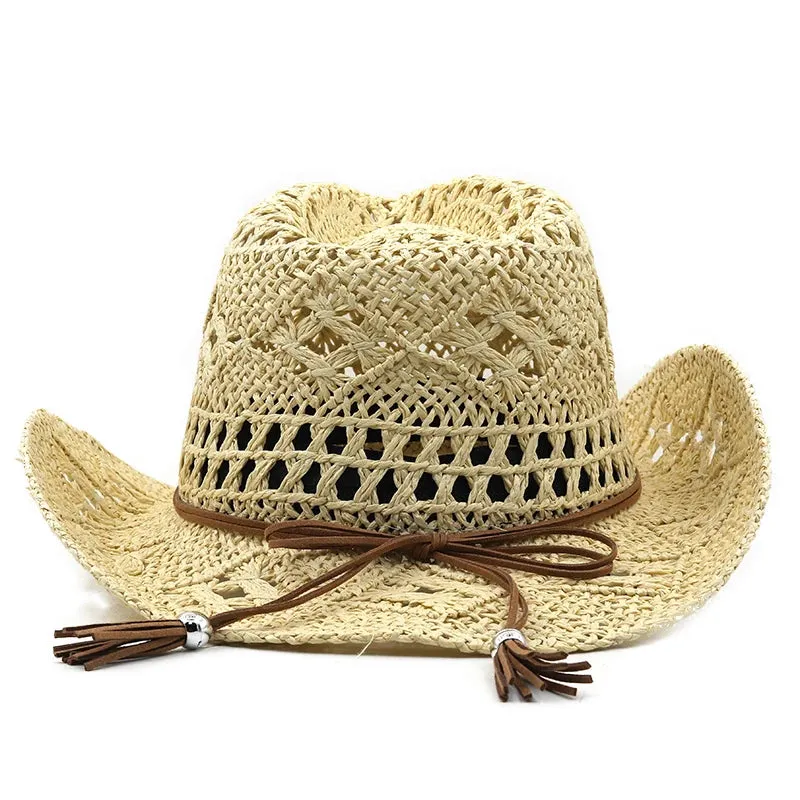 Summer Hand-woven Western Cowboy Straw Hats