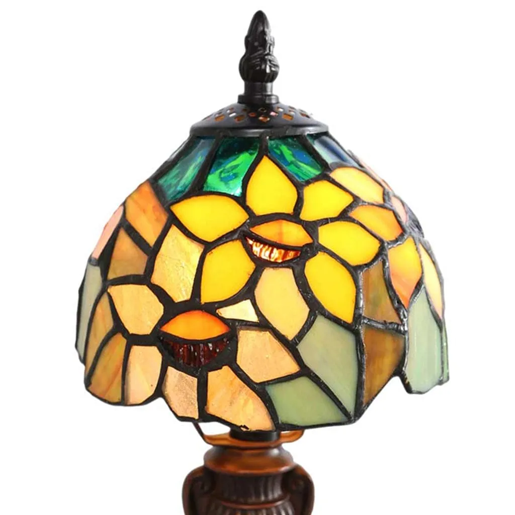 Sunflower Stained Glass Accent Table Lamp