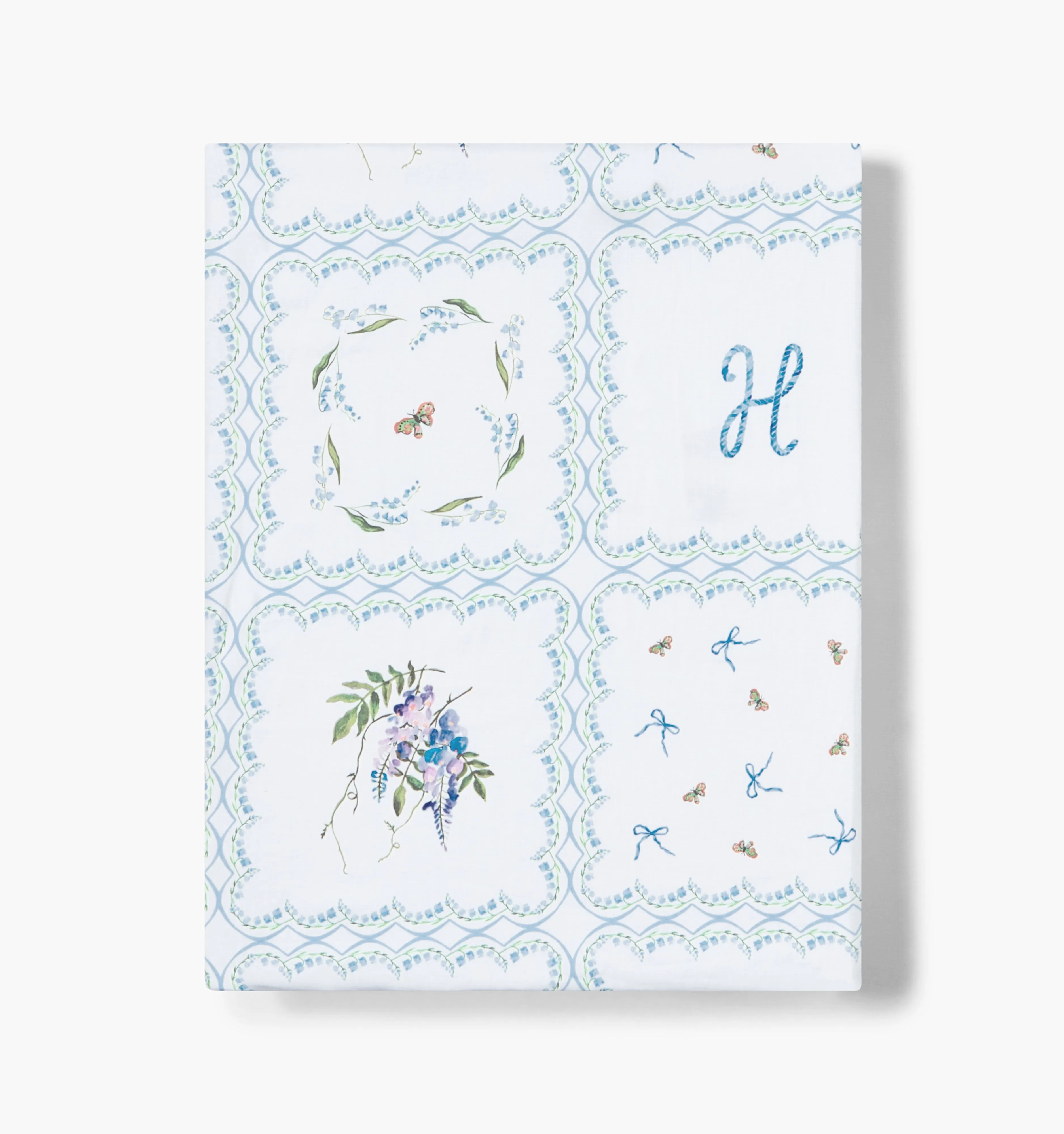 The Crib Sheet - White Floral Patchwork