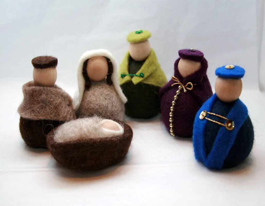 Three Wise men Kings felted wool