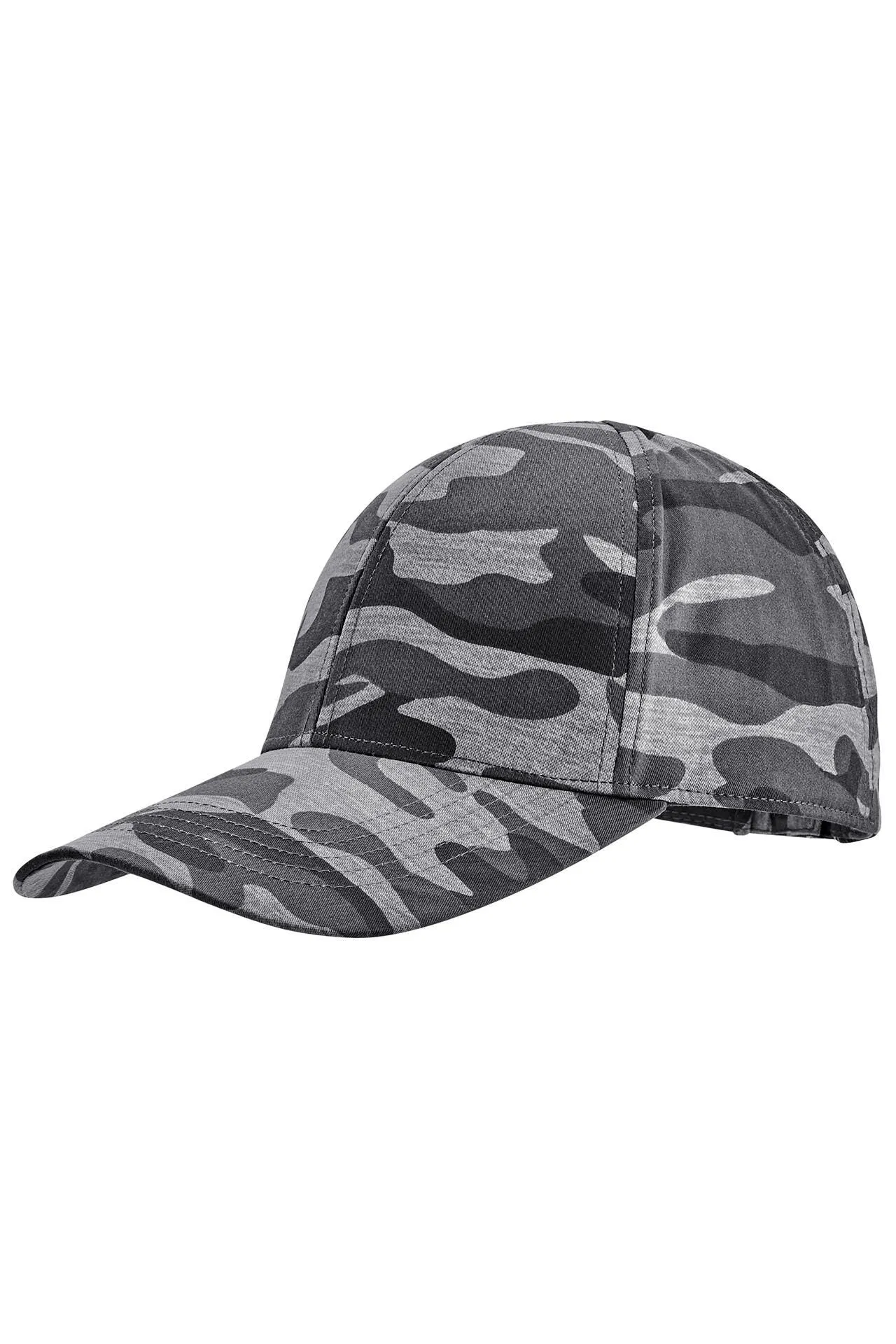 Unisex Zayne Cotton Ball Cap  |  Grey Modern Camo