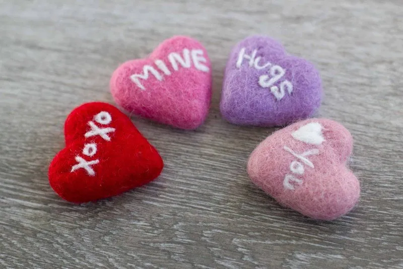 Valentine's Day Conversation Hearts- SET OF 4