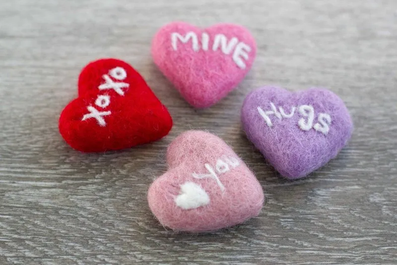 Valentine's Day Conversation Hearts- SET OF 4