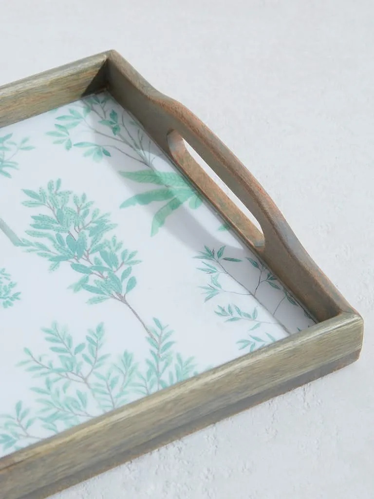 Westside Home Green Tree Printed Tray