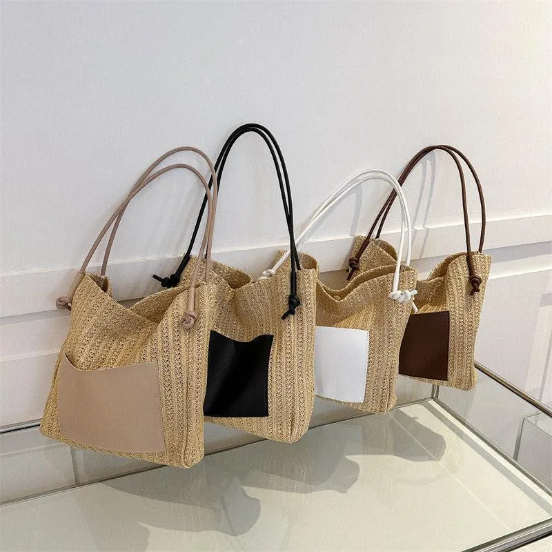 Woven Straw Tote Bag