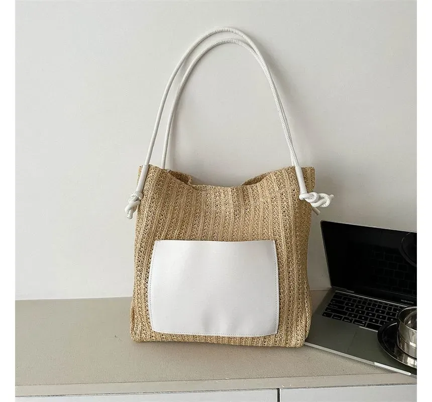 Woven Straw Tote Bag